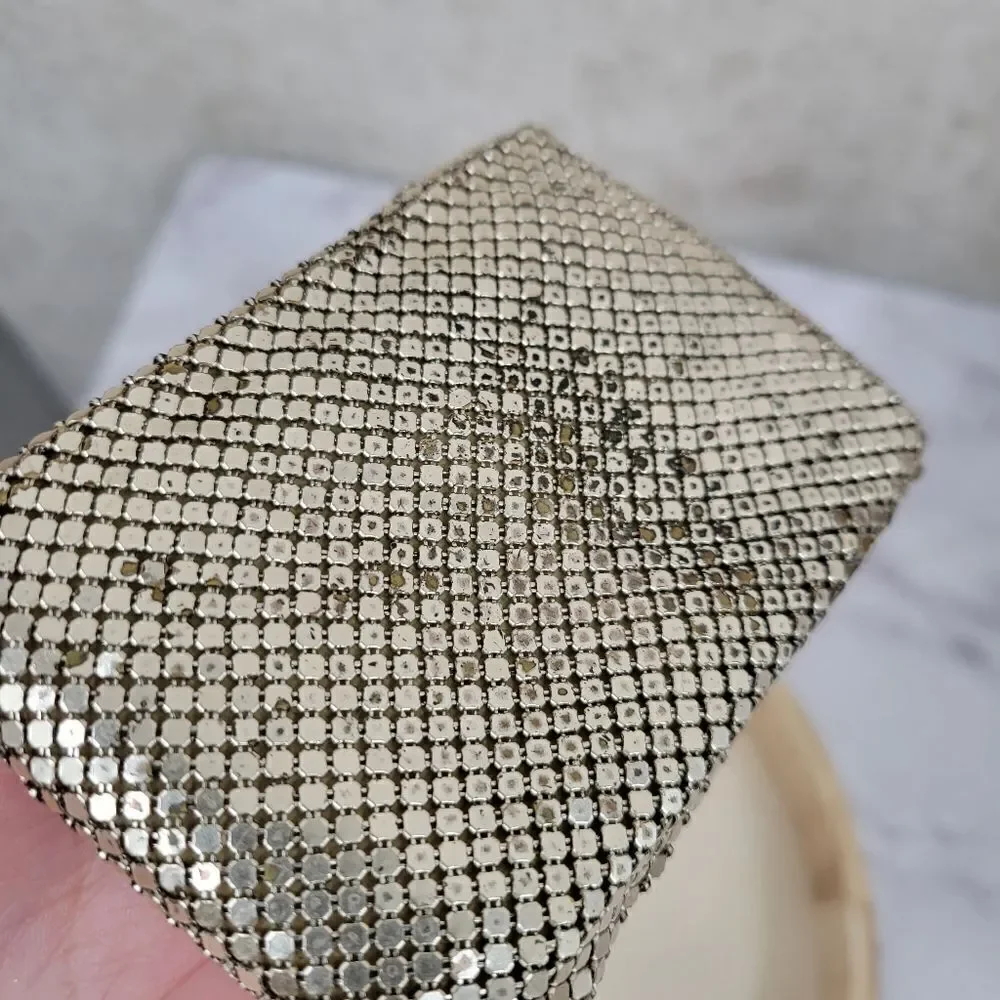 1950s Western Germany Silver Toned Chainmail Bi-Fold Wallet Women's